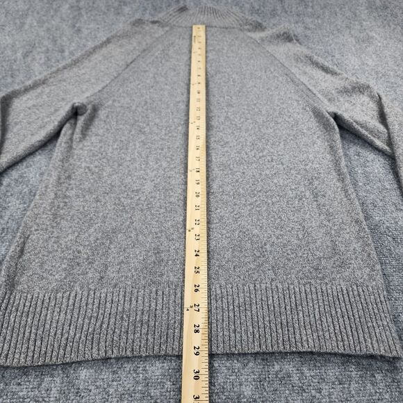 Banana Republic Sweater Mens Large Gray Merino Wool Henley Mock Neck Preppy - Picture 7 of 16